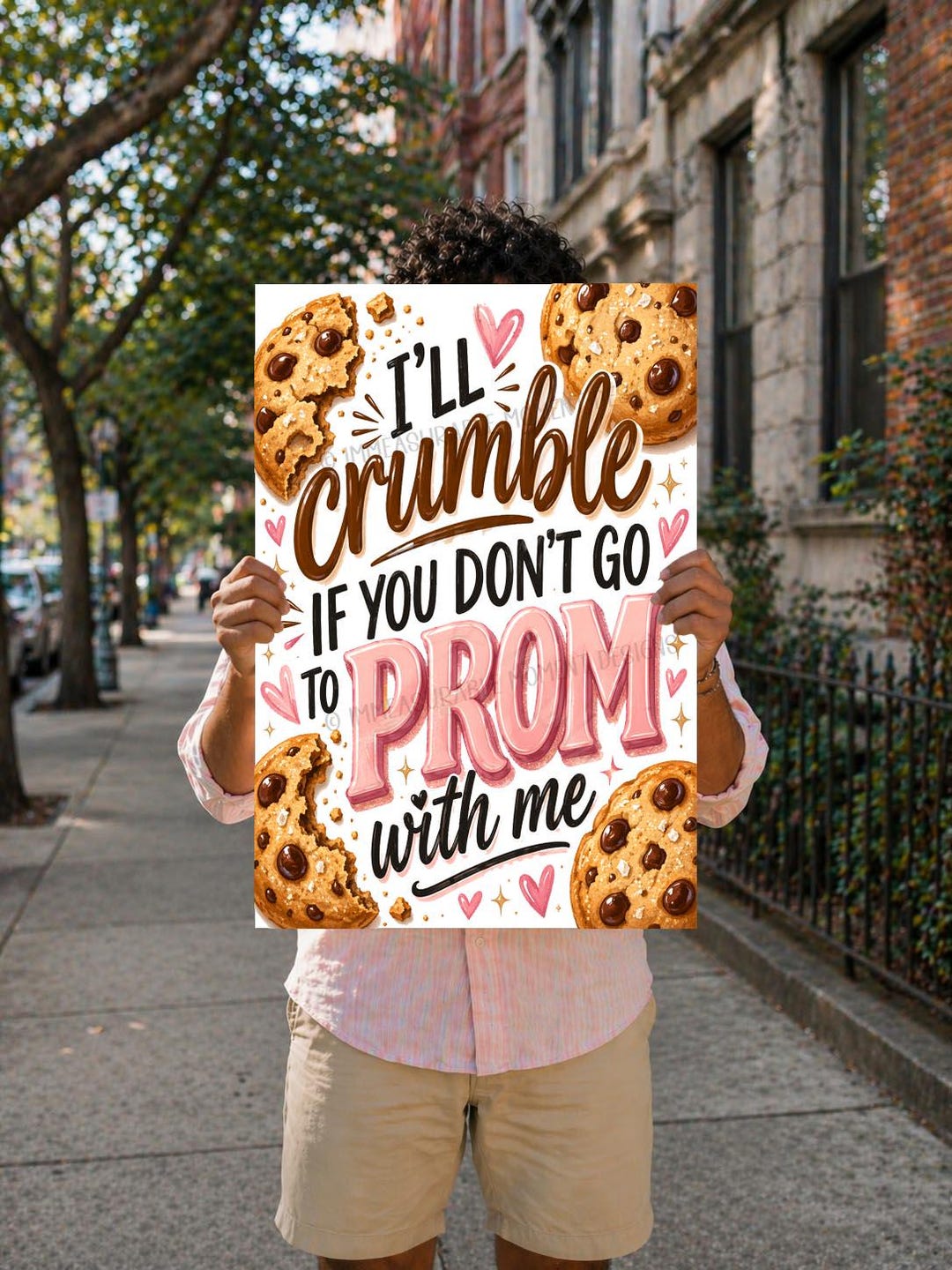 Cookie Promposal Sign Printable, Crumble If You Don't Go to Prom Poster ...
