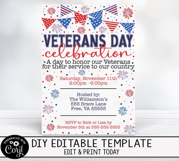Veterans Day Invitation Templates