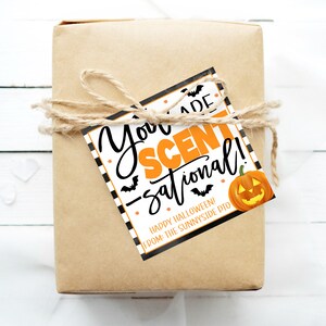 Étiquette cadeau d’appréciation d’Halloween, étiquette You Are Scent-Sational, merci personnel des employés de l’école garderie PTO PTA infirmière imprimable modifiable
