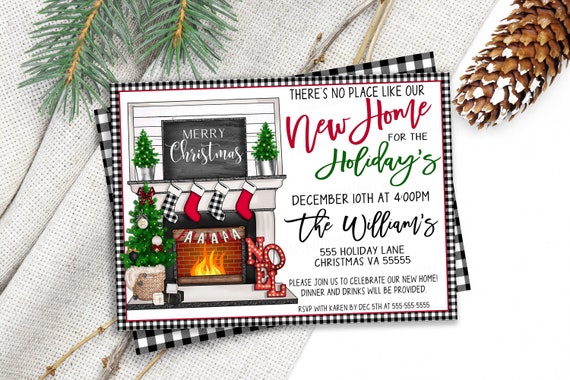 Christmas housewarming invitations