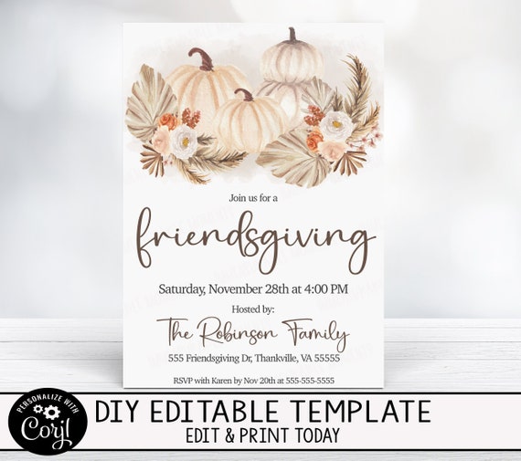 Friendsgiving invitations deals