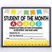 Student of the Month Ruler Award Certificate. Digital Download - Etsy