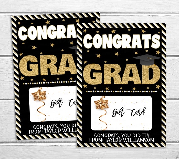 Graduation Gift Tag, Elementary Preschool Pre-K Kindergarten Middle High, Congratulations Senior, College Graduate End Of School, Editable Il_570xn