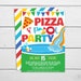 Pizza Pool Party Invitation, Birthday Summer Invite, End of School Last ...