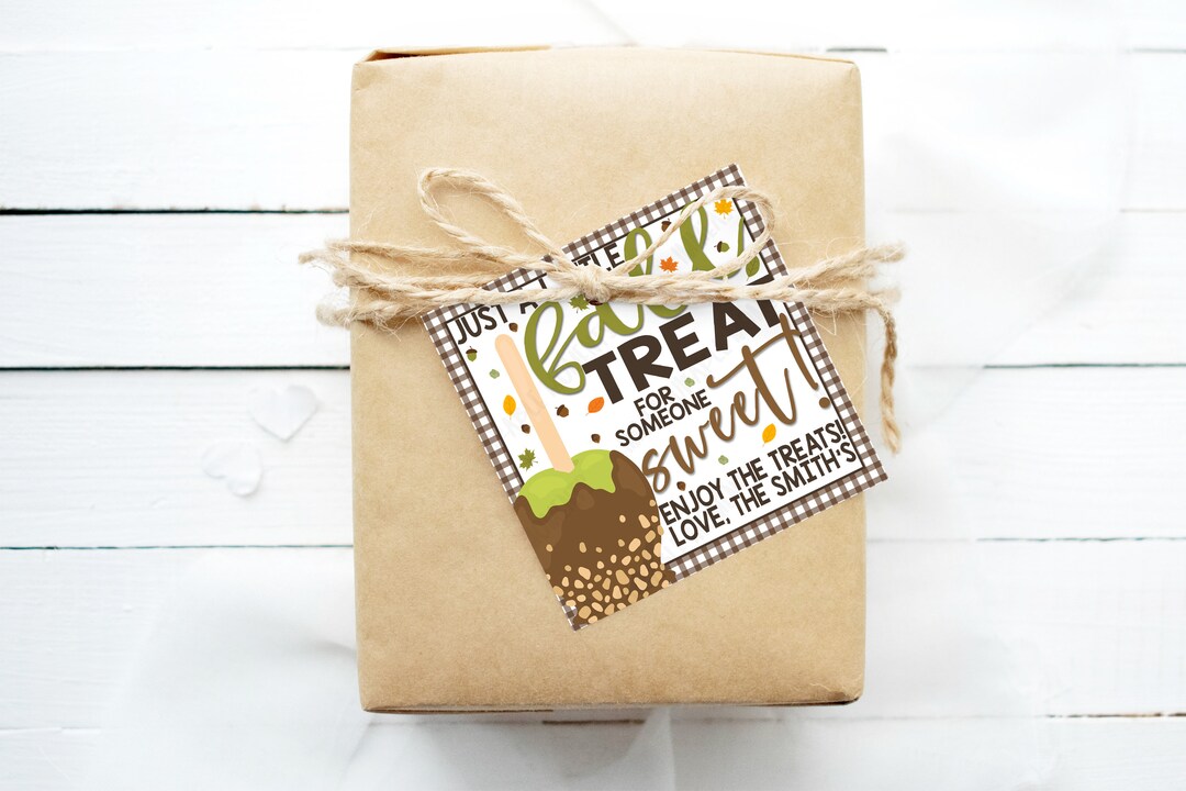 EDITABLE Little Fall Treat Gift Tag, Treat for Someone Sweet Favor Tag ...