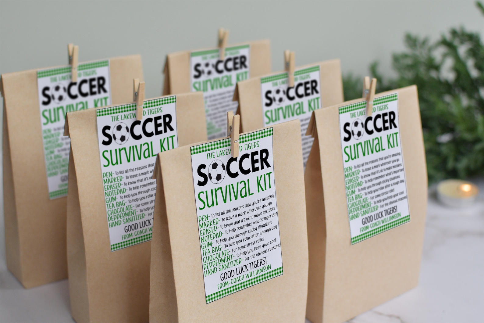 Soccer Survival Kit Gift Tags, New Member Soccer Team, New Season ...