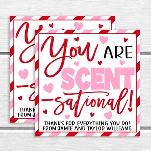 Étiquettes cadeaux d’appréciation de la Saint-Valentin, vous êtes Étiquette parfumée, merci Employé de l’école Personnel de la garderie PTO PTA Infirmière imprimable Modifiable