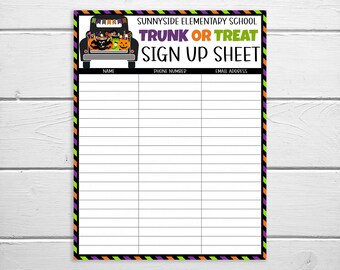 Pto Sign up Sheet - Etsy