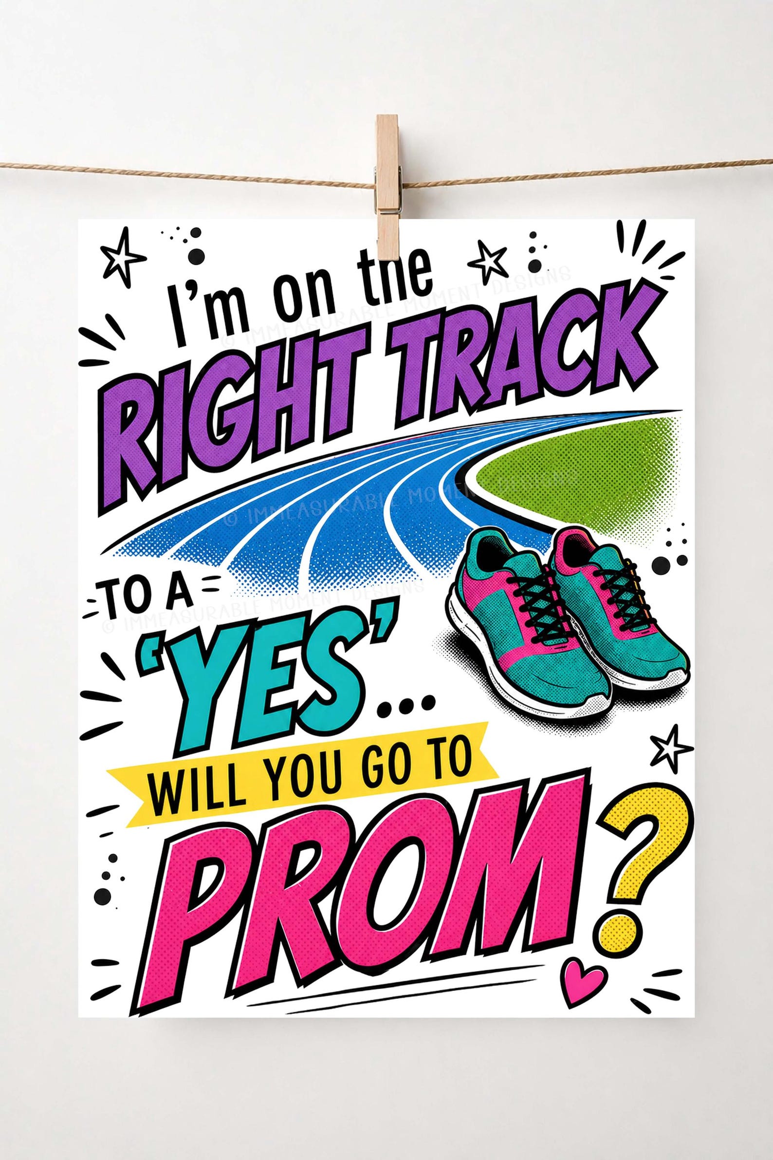 Promposal Sign Track Track Promposal Sign, I'm on the Right Track to A Yes Prom Poster, Team ...