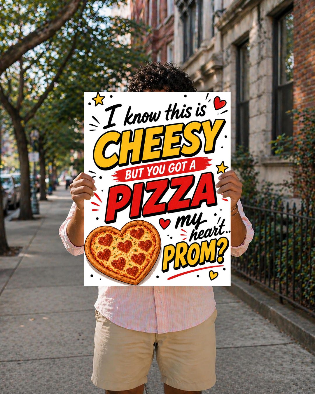 Cheesy Sign Pizza Promposal Sign Printable, This is Cheesy Pizza My Heart Prom ...