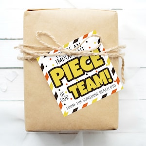 Tag regalo di squadra, Pezzo importante del nostro team, Caramelle di apprezzamento al cioccolato, Tag volontario dei dipendenti del personale, Insegnante PTO PTA, Modello modificabile