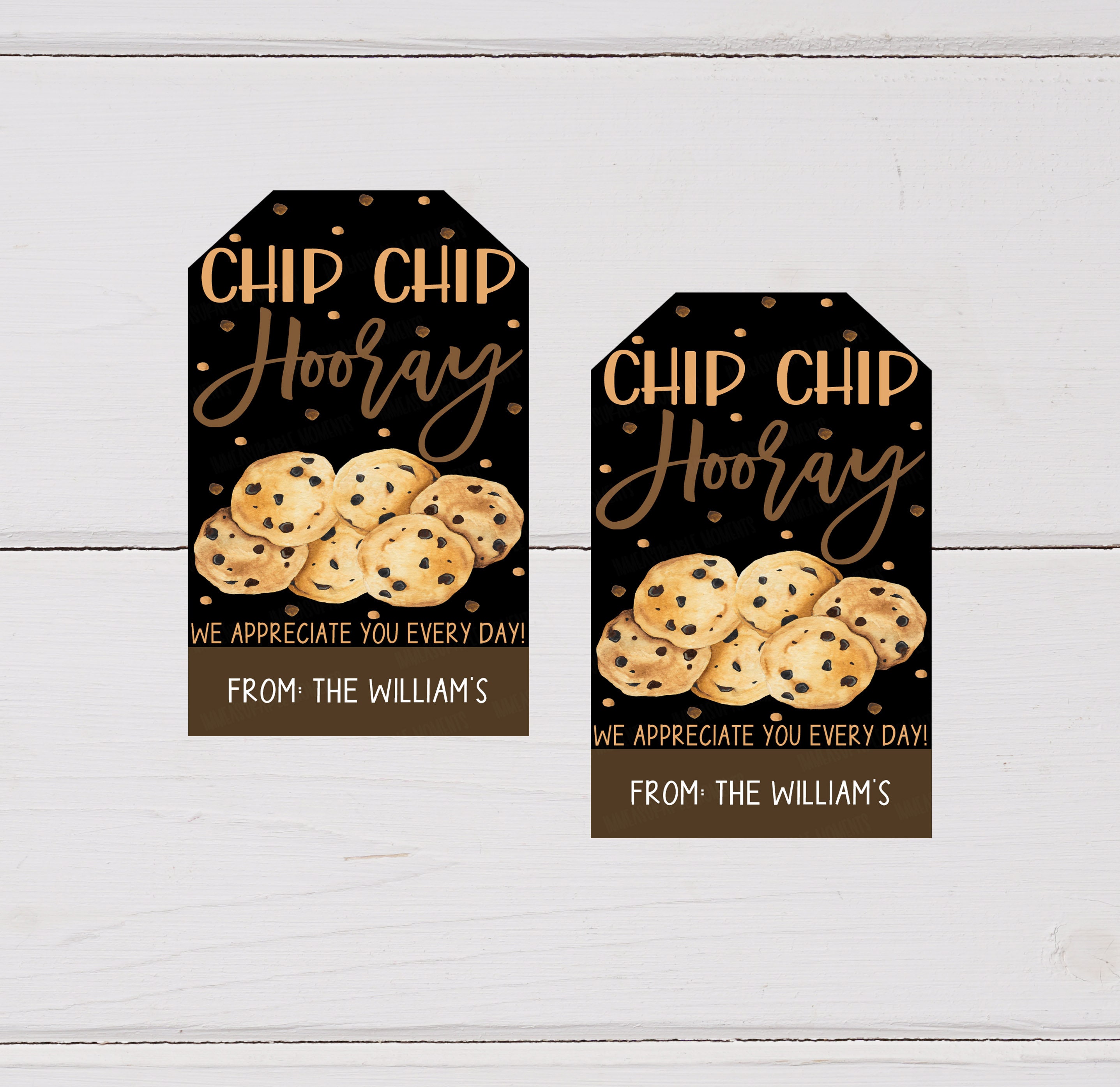 Cookie Thank You Gift Tags Editable Appreciation Cookie Tag - Etsy