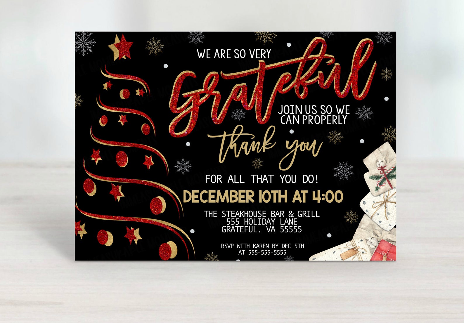 EDITABLE Appreciation Dinner/lunch Invitation Staff Employee - Etsy