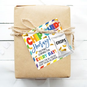 Chips Merci Étiquettes cadeaux, Chip Chip Hourra Vous rendez l’apprentissage amusant, Semaine d’appréciation Enseignant Personnel scolaire Garderie Employé préscolaire PTA PTO
