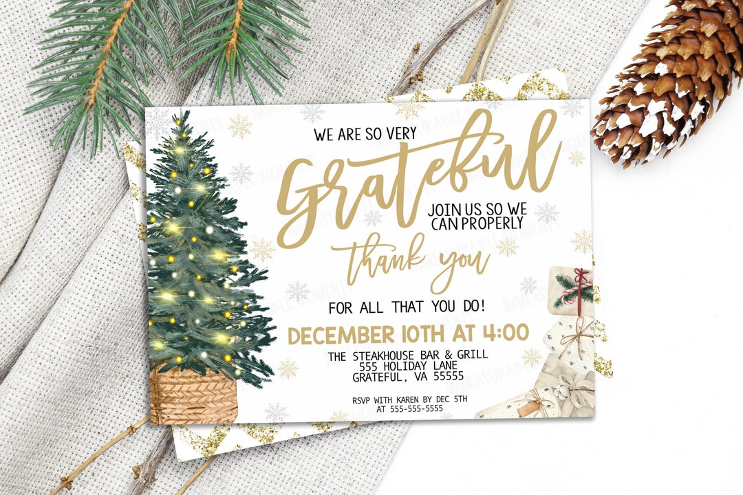 EDITABLE Appreciation Dinner/lunch Invitation Staff Employee - Etsy
