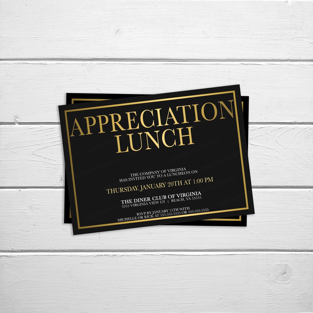 Appreciation Lunch Invitation Staff Employee Office Business Work appreciation-lunch-invitation-staff-employee-office-business-work