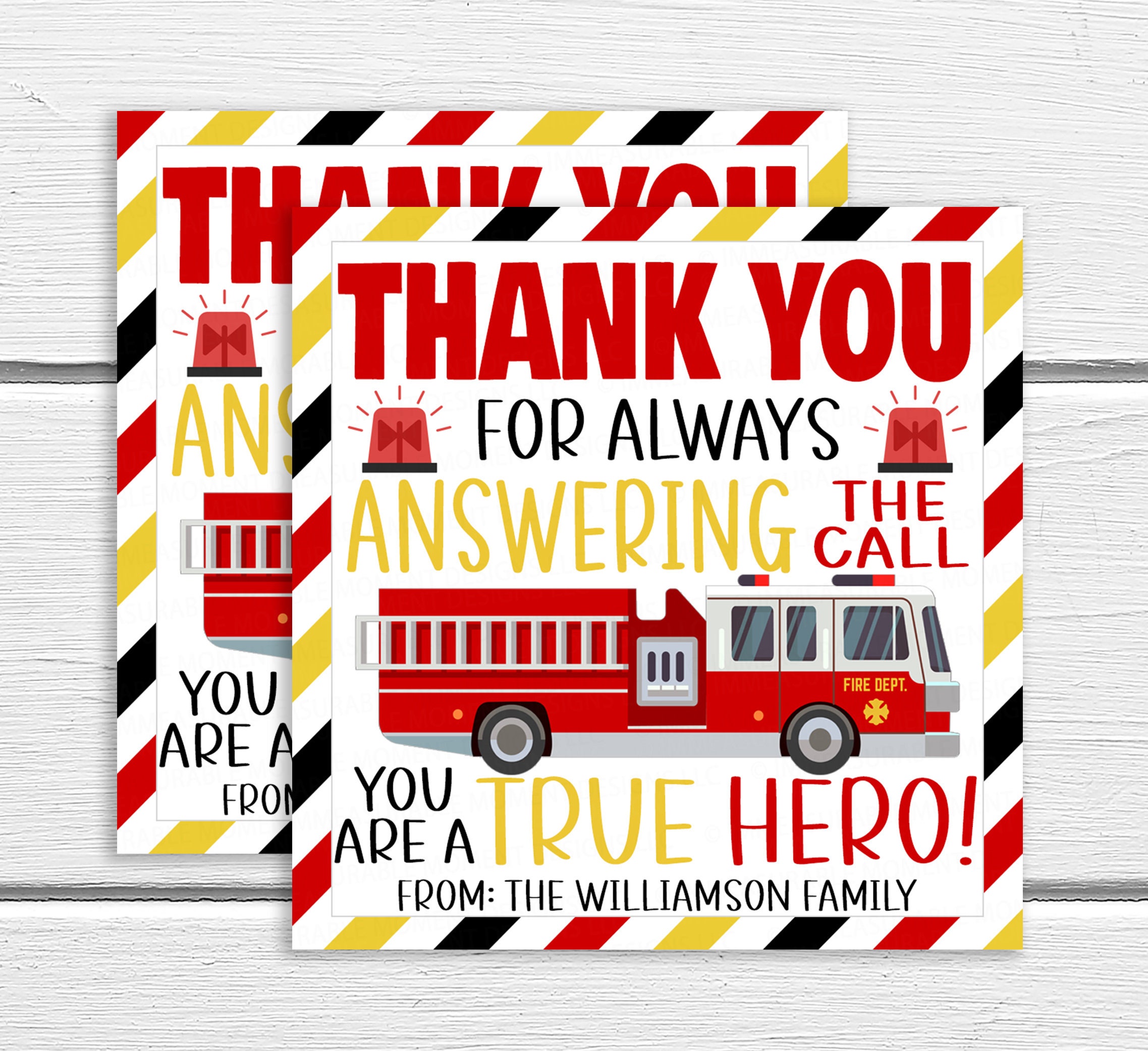 Fire Department Thank You Cards - Il Fullxfull.4015421449 Hfgr