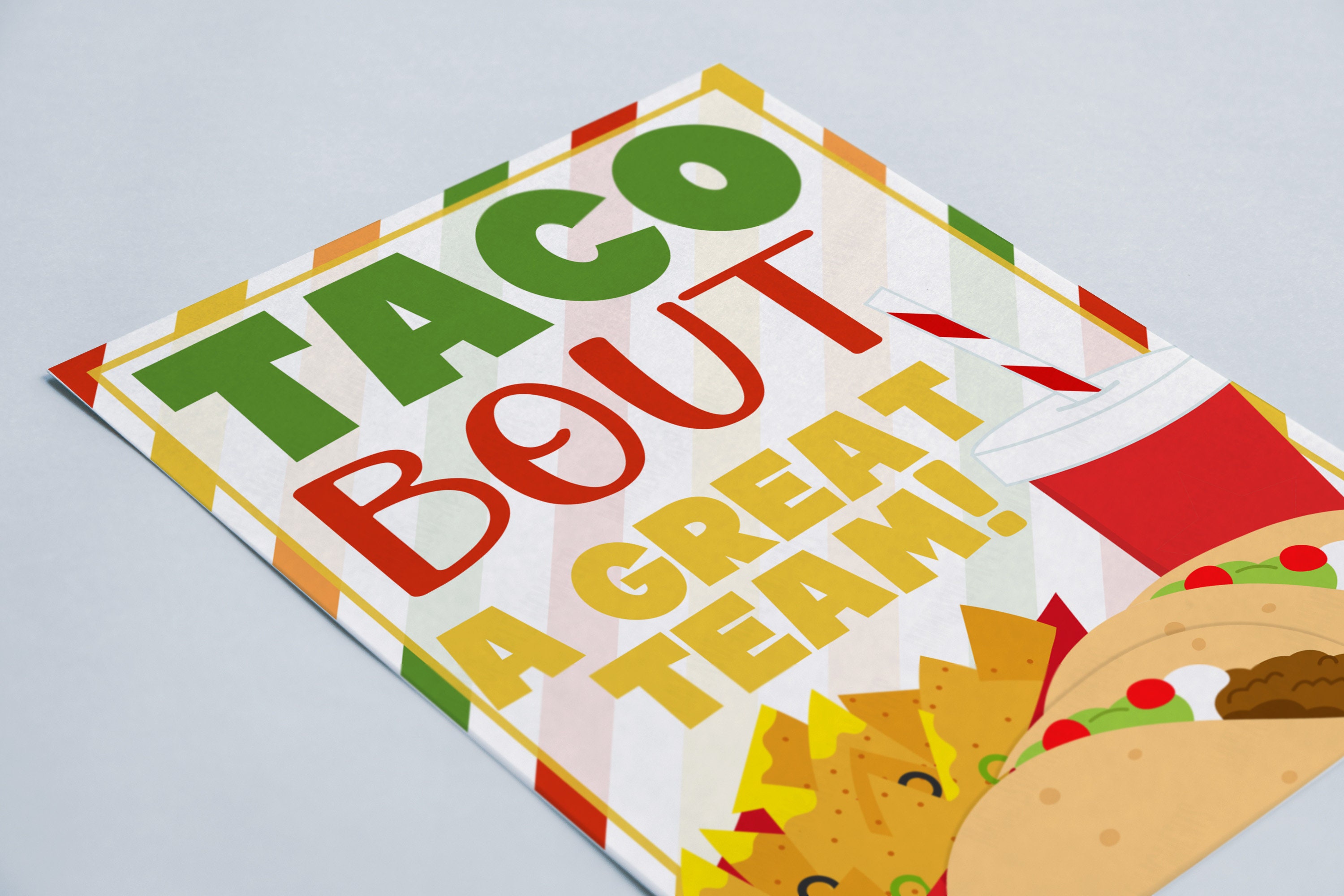 Taco Staff Appreciation Sign, Thank You Mexican Fiesta, Lunch Luncheon ...