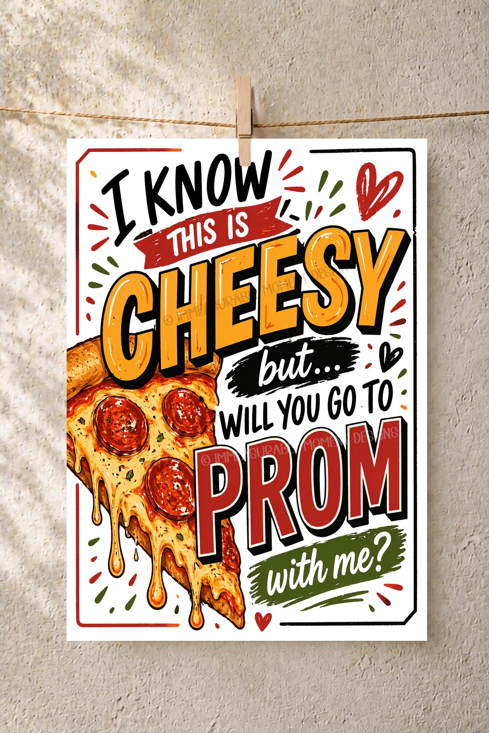 Cheesy Sign Pizza Promposal Sign Printable, This is Cheesy Prom Poster, Pun Prom ...