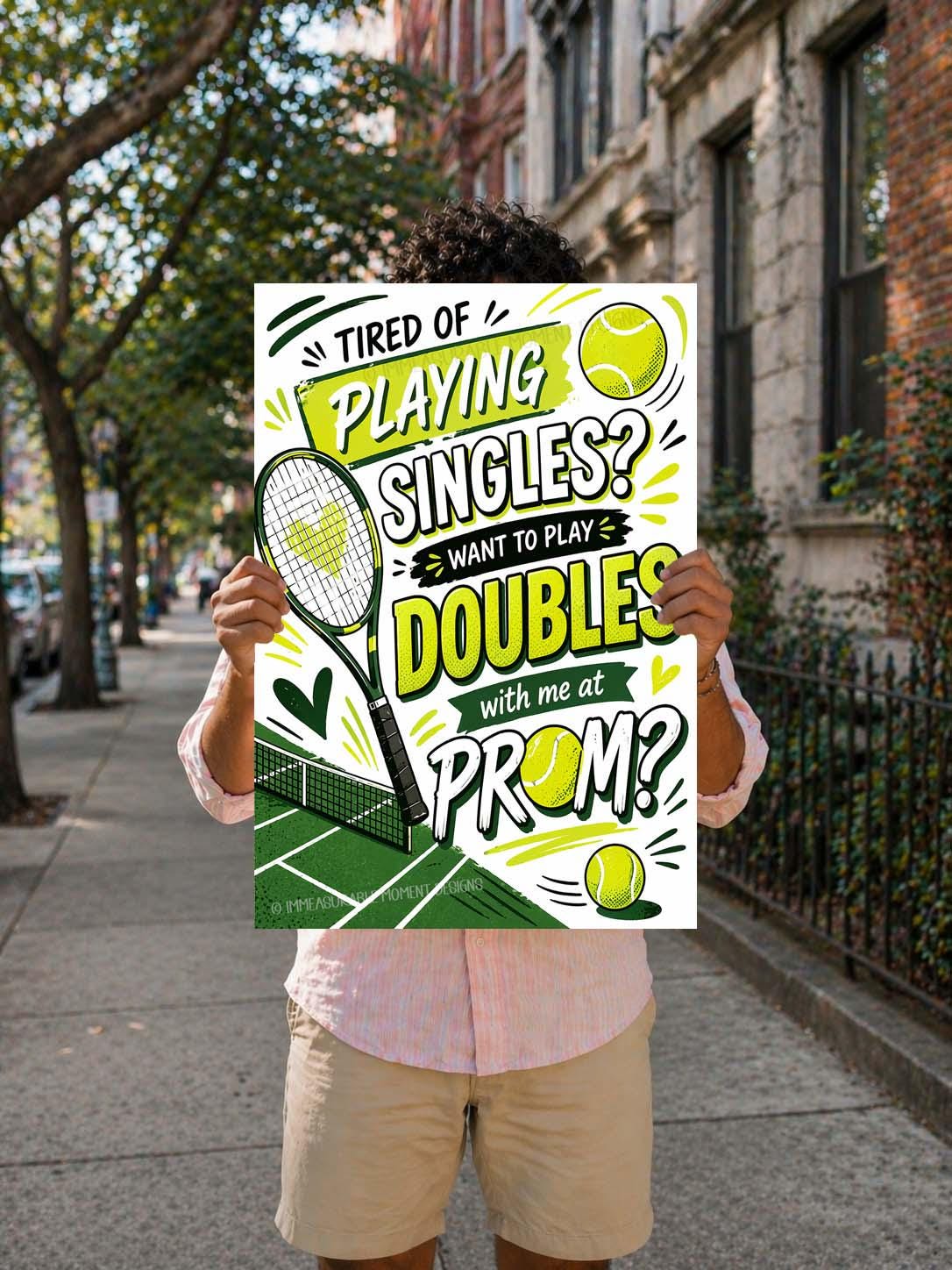 Promposal Sign Track Tennis Promposal Sign Printable, Tired of Playing Singles Poster, Play ...