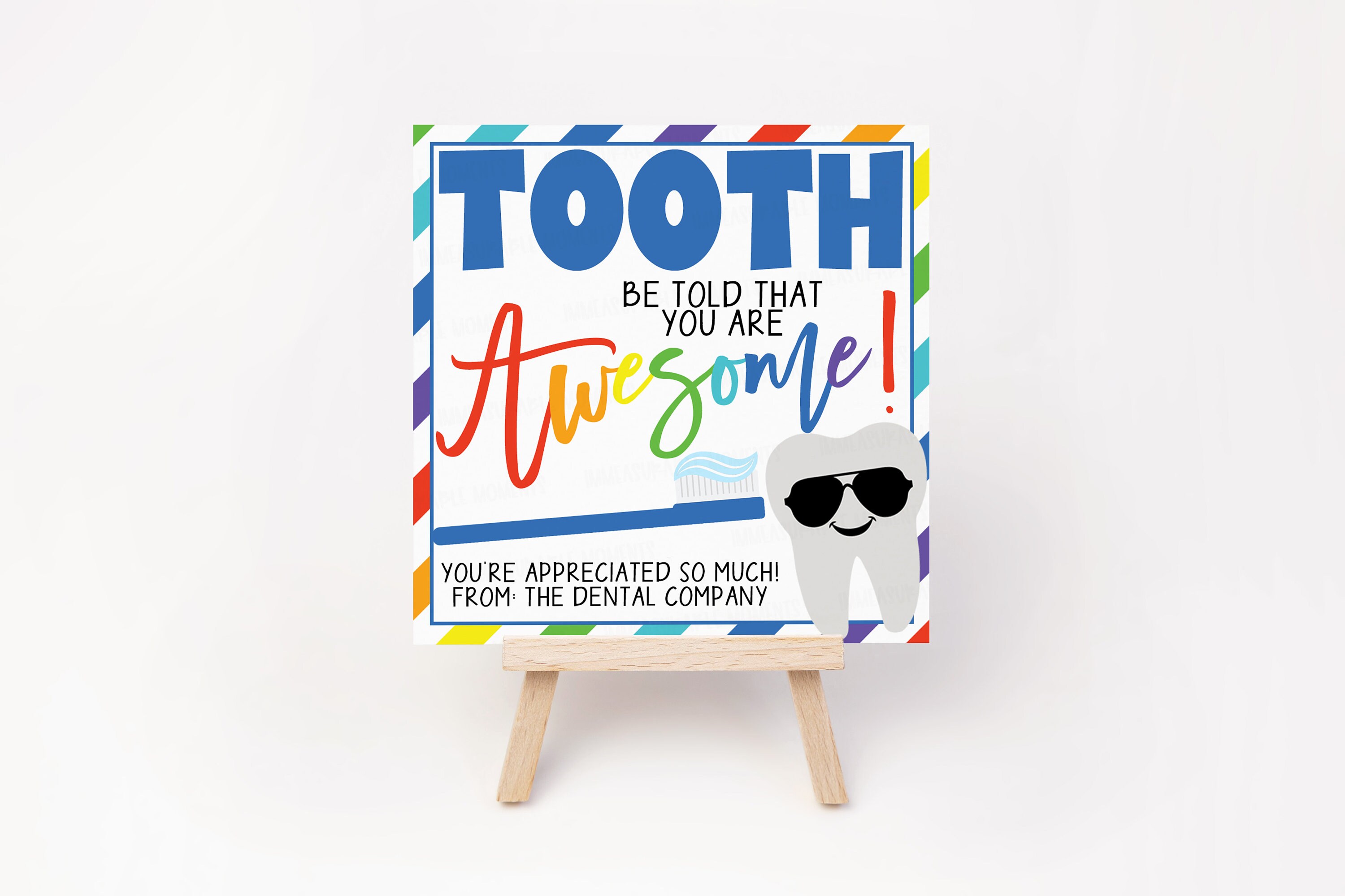 Dental Appreciation Week Gift Tag Tooth Be Told You Are Etsy