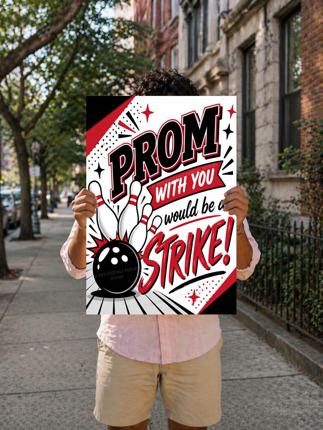 Promposal Sign Track Bowling Promposal Sign, Prom With You Would Be A Strike Poster, Bowling ...