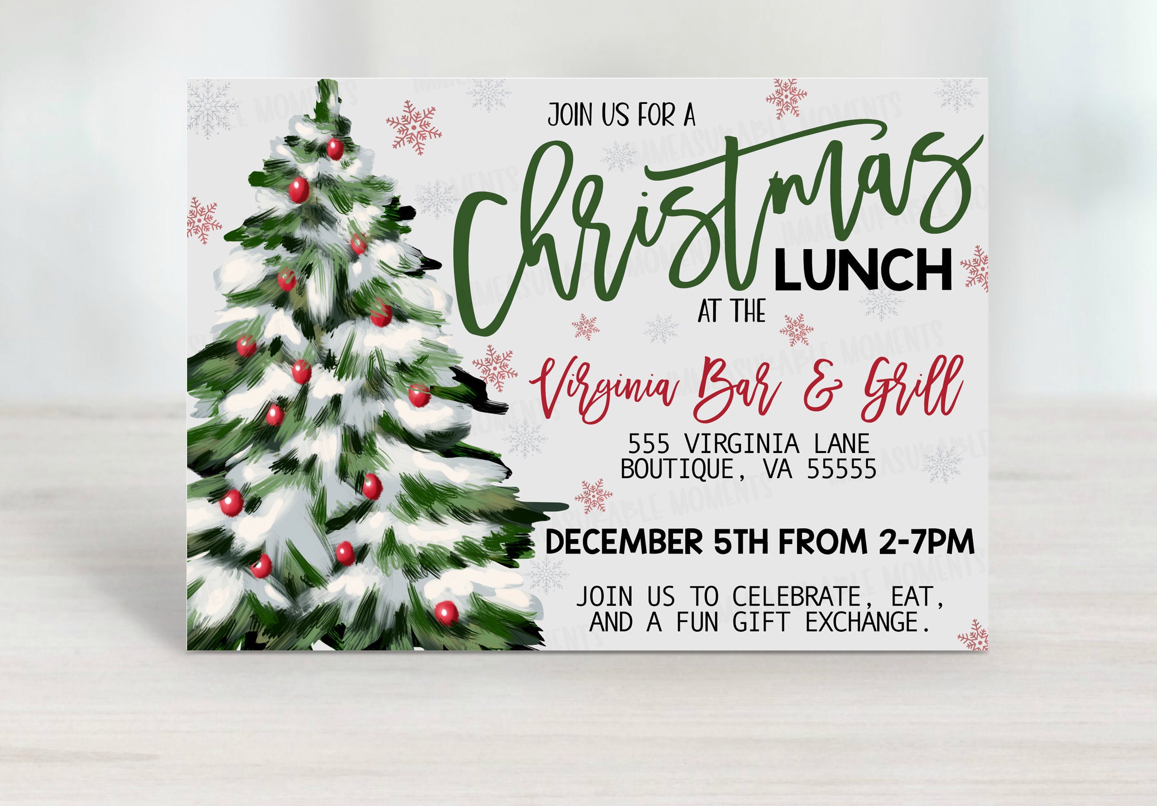 Christmas Lunch Invitation