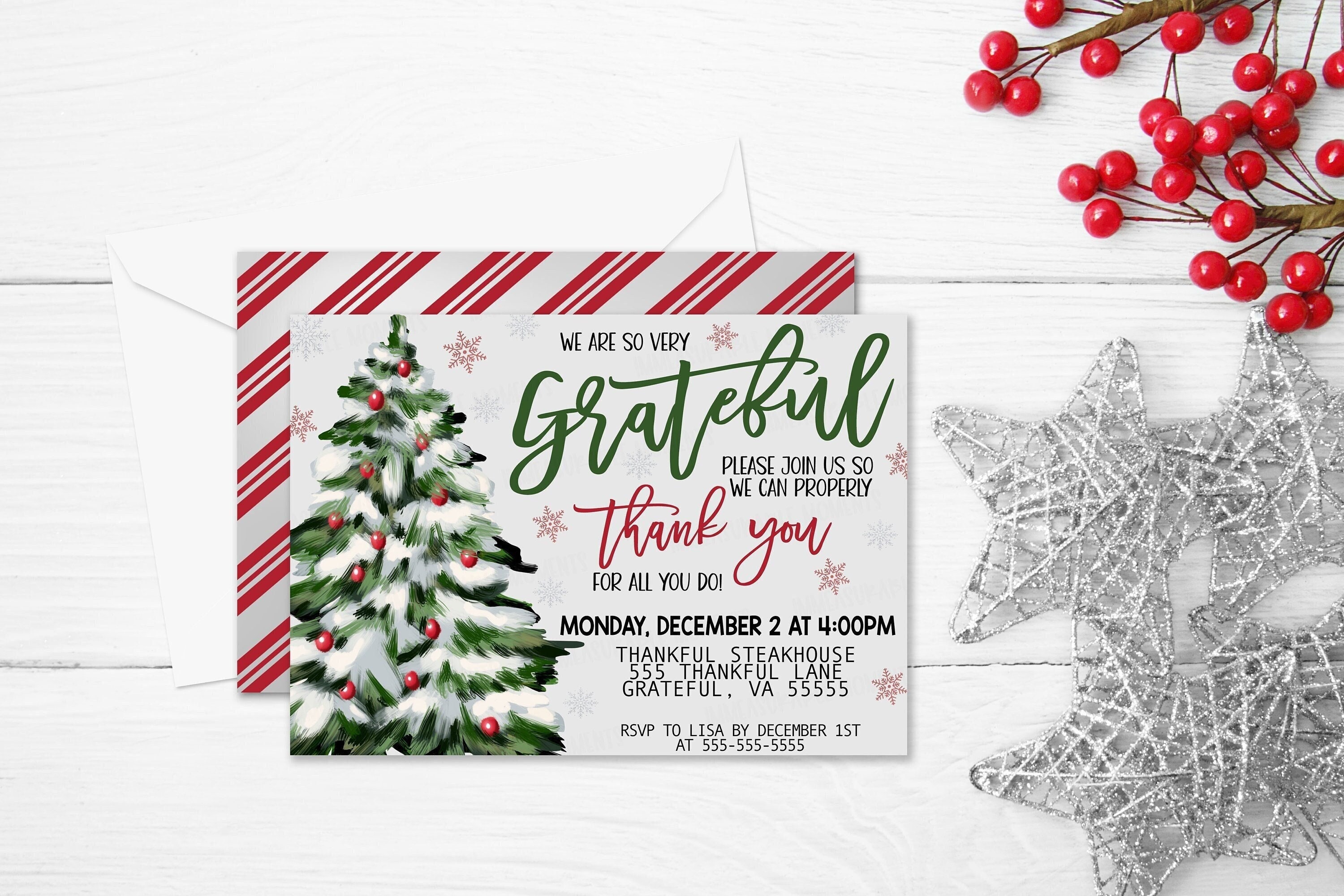 EDITABLE Appreciation Dinner/lunch Invitation Staff Employee - Etsy