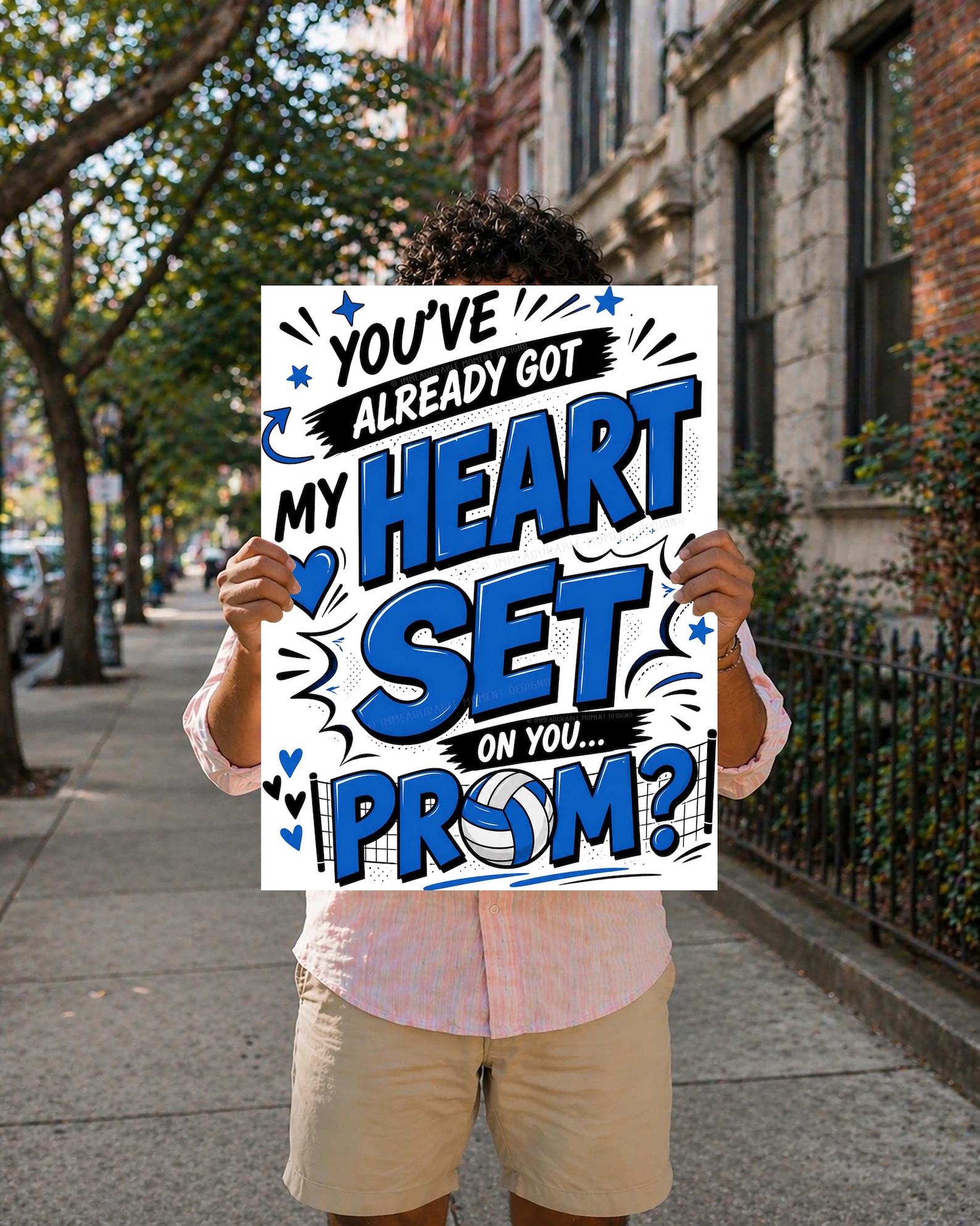 Promposal Sign Track Volleyball Promposal Sign, Printable Got My Heart Set on Prom Poster ...