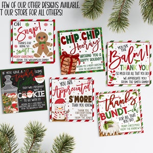 Oh Snap Christmas Treat Gift Tag, Gingerbread Holiday Cookie Tag ...