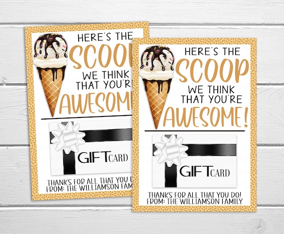 ice-cream-gift-card-holder-here-s-the-scoop-you-re-awesome-printable