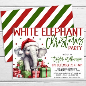 White Elephant Invitations Etsy Canada