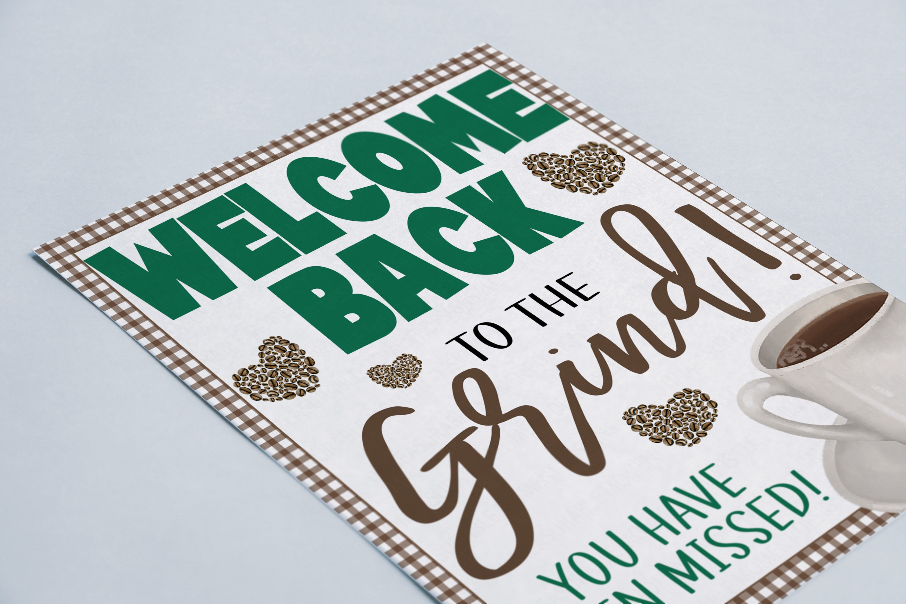 Welcome Back to the Grind Coffee Sign, Teacher Staff Employee Volunteer ...