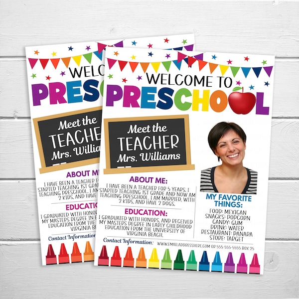 Pre K Meet the Teacher Letter - Etsy