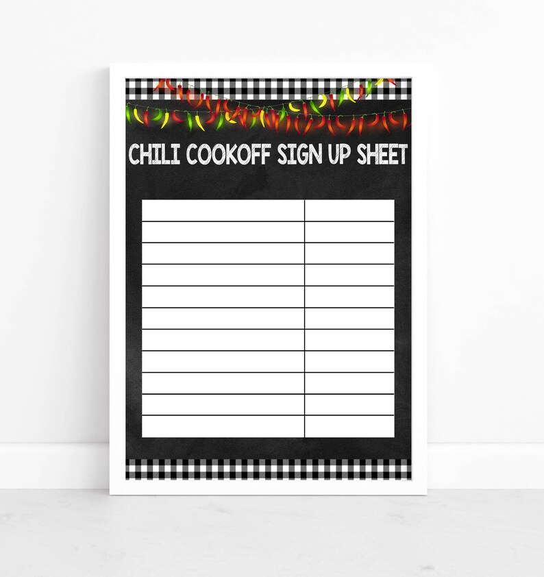 Editable Chili Cookoff Kit Full Kit Cookoff Party Event Etsy