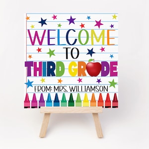 Welcome To Third Grade Gift Tag, New School Year 3rd Grade Student Gift, Gift From Teacher, New Students, School Staff, Editable Printable
