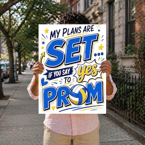 Volleyball Promposal Sign, Printable My Plans Are Set on Prom Poster ...