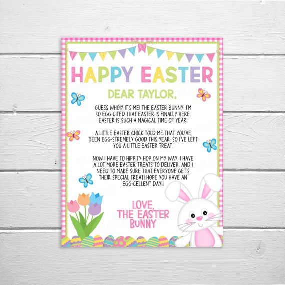 Letter From The Easter Bunny Printables