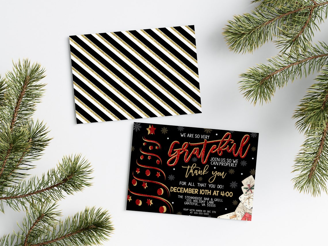 EDITABLE Appreciation Dinner/lunch Invitation Staff Employee | Etsy