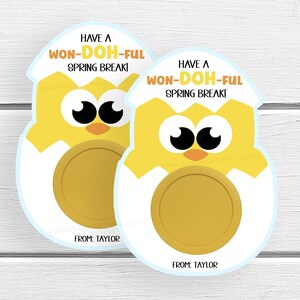 Frühlingspause Spieltee Geschenkanhänger, bearbeitbar Kinder Ostern Spieltee Tag, Häschen Essen, Ostern Non Food Aktivität Spiel Favor, bedruckbar