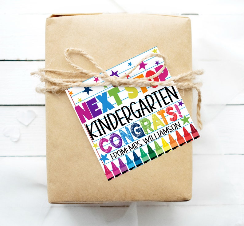 Preschool Graduation Gift Tag Editable Next Stop Etsy