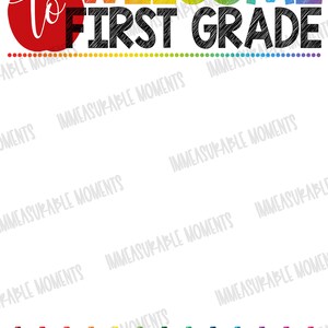 Welcome to First Grade Blank Template - Etsy