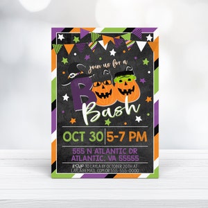 EDITABLE Halloween Boo Bash Party Invitation/flyer Kids - Etsy