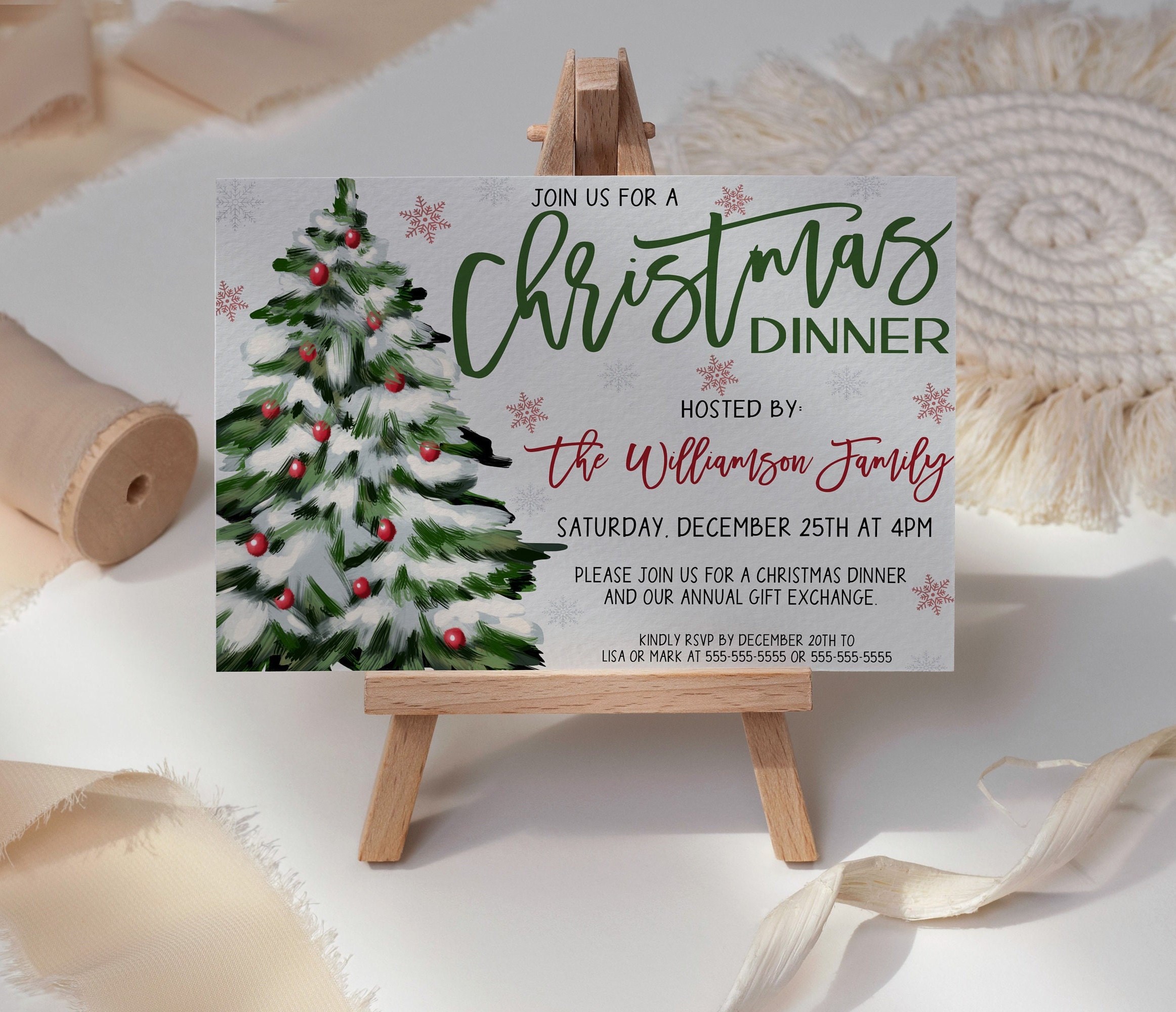 Invitaciones Para La Cena De Navidad En El Trabajo
