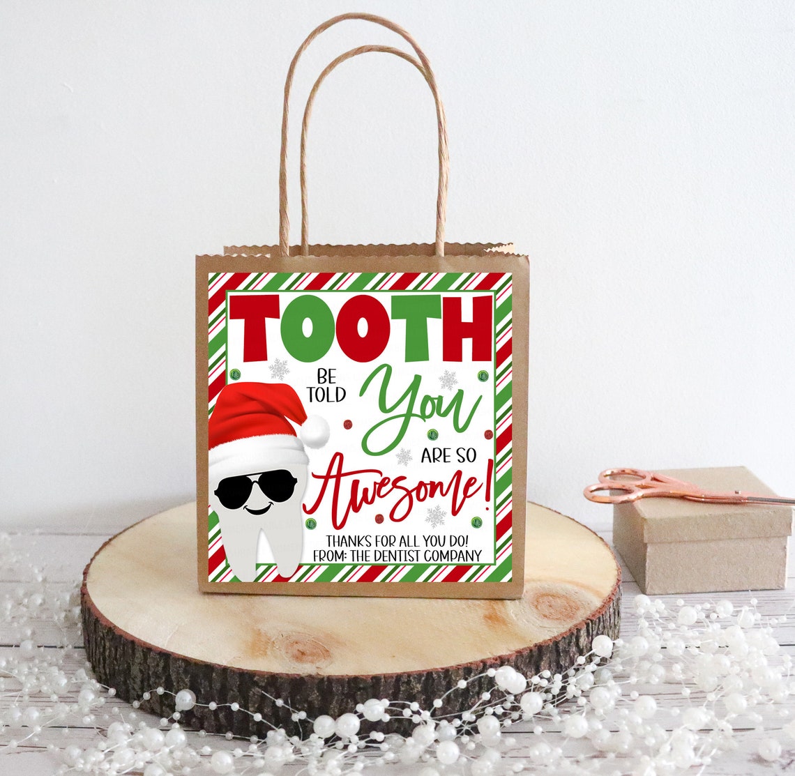 Christmas Dental Appreciation Gift Tags, Tooth Be Told You Are Awesome ...