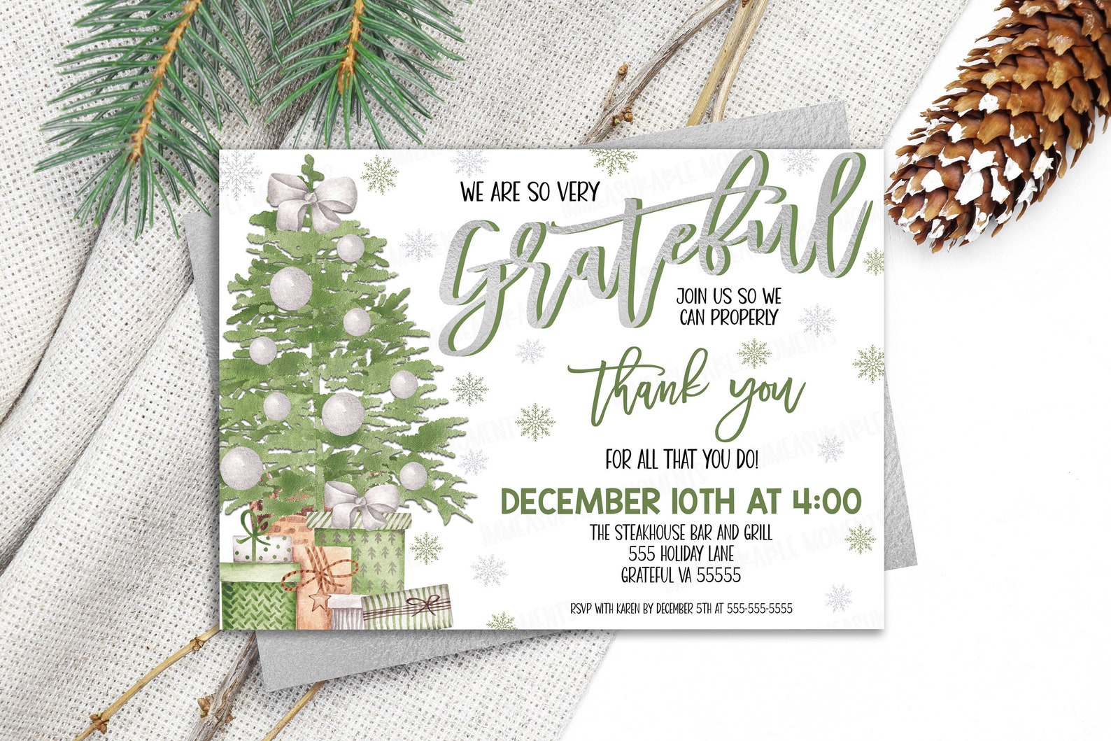 EDITABLE Appreciation Dinner/lunch Invitation Staff Employee | Etsy