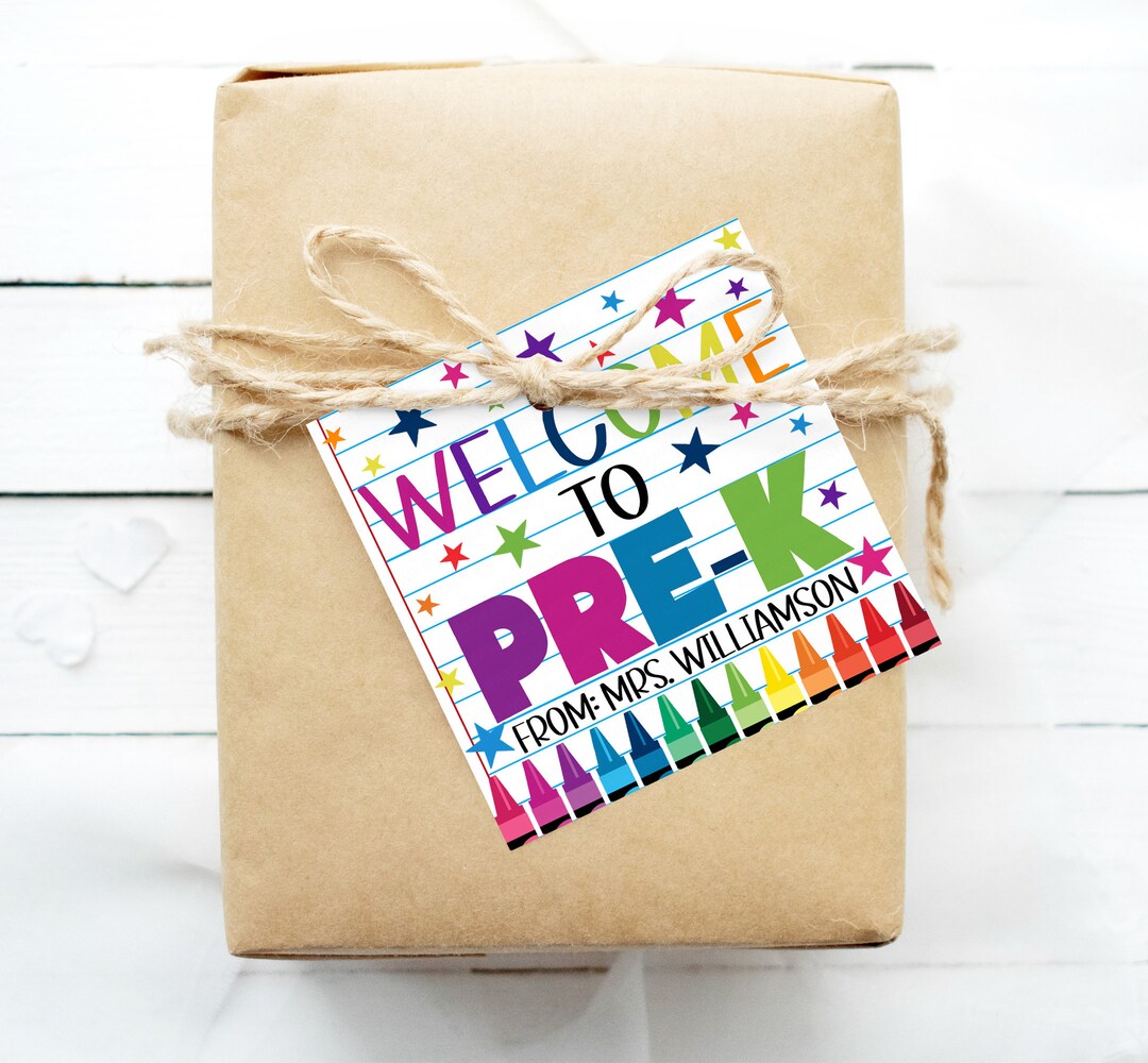 to Prek Gift Tag, New School Year Student Gift, Preschool Prek