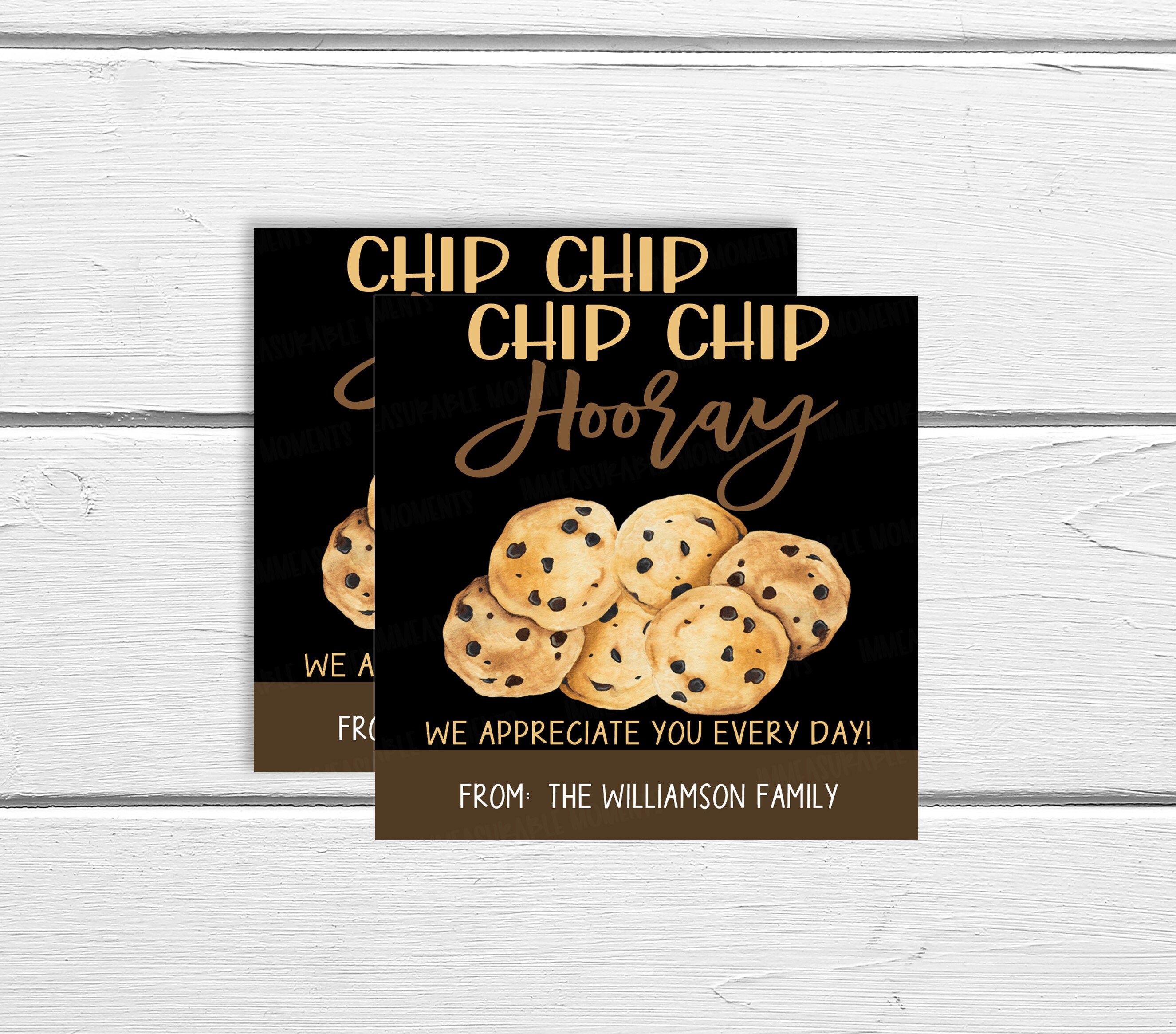 Cookie Thank You Gift Tags Editable Appreciation Cookie Tag - Etsy