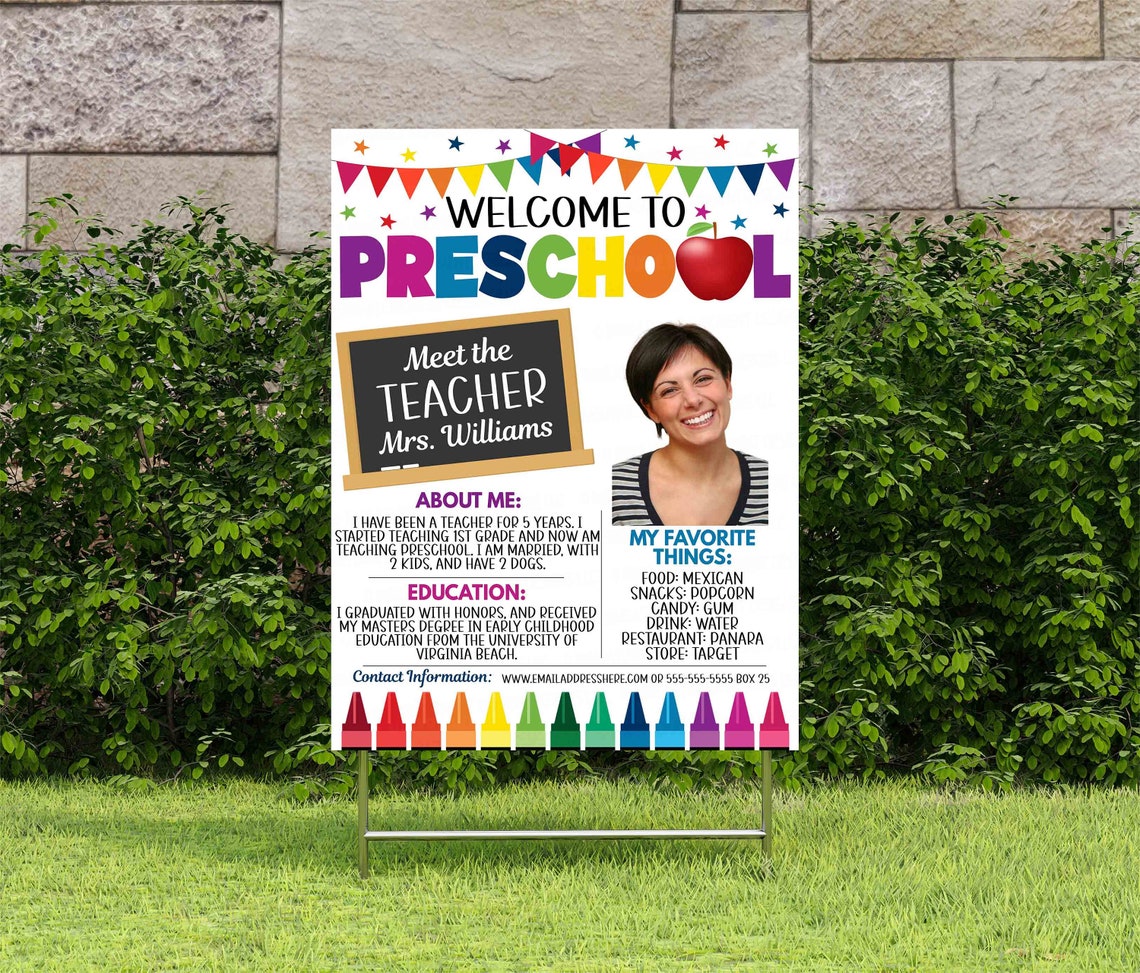 Meet the Preschool Teacher Editable Welcome to Pre-k Teacher - Etsy