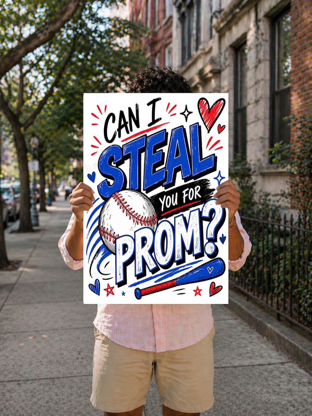Baseball Promposal Sign Printable, Can I Steal You for Prom Poster ...